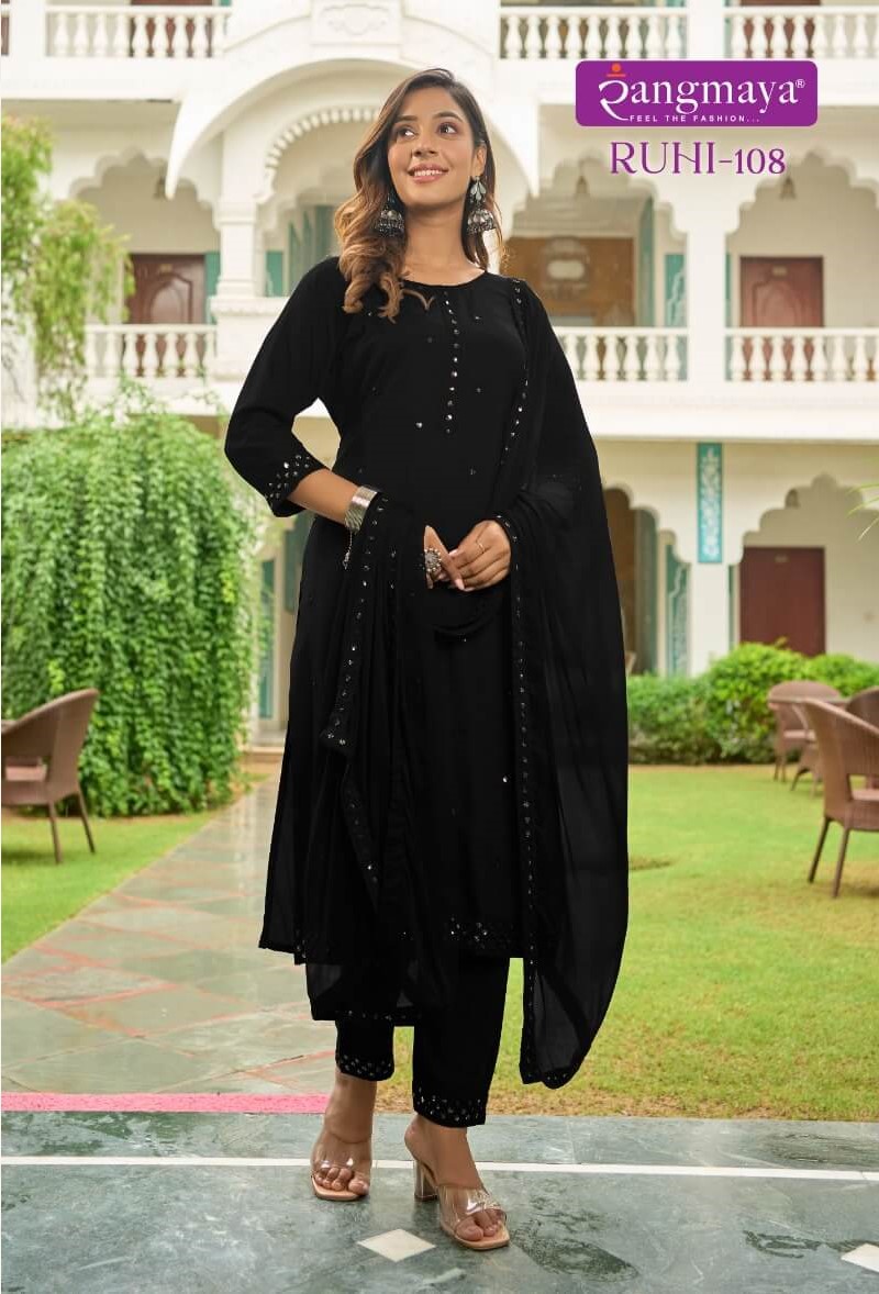 Rangmaya Ruhi Kurti Pant Dupatta Catalog in Wholesale Price, Buy Rangmaya Ruhi Kurti Pant Dupatta Full Catalog in Wholesale Price Online From Aarvee Creation