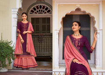 Rangoon Apsara vol 6 Top Bottom Dupatta Set Collection, Buy Full Catalogue of Rangoon Apsara vol 6 at Wholesale Price