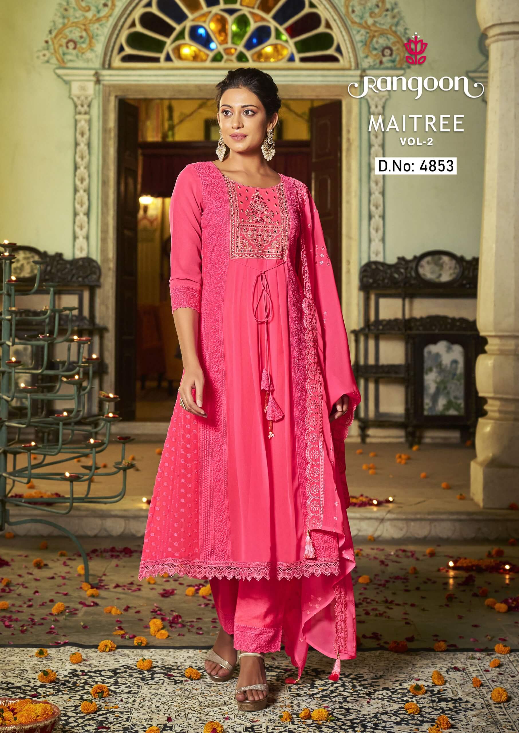 Rangoon Maitree vol 2 Kurti Pant Dupatta Set Catalog in Wholesale, Buy Rangoon Maitree vol 2 Kurti Pant Dupatta Set Full Catalog in Wholesale Price Online From Aarvee Creation