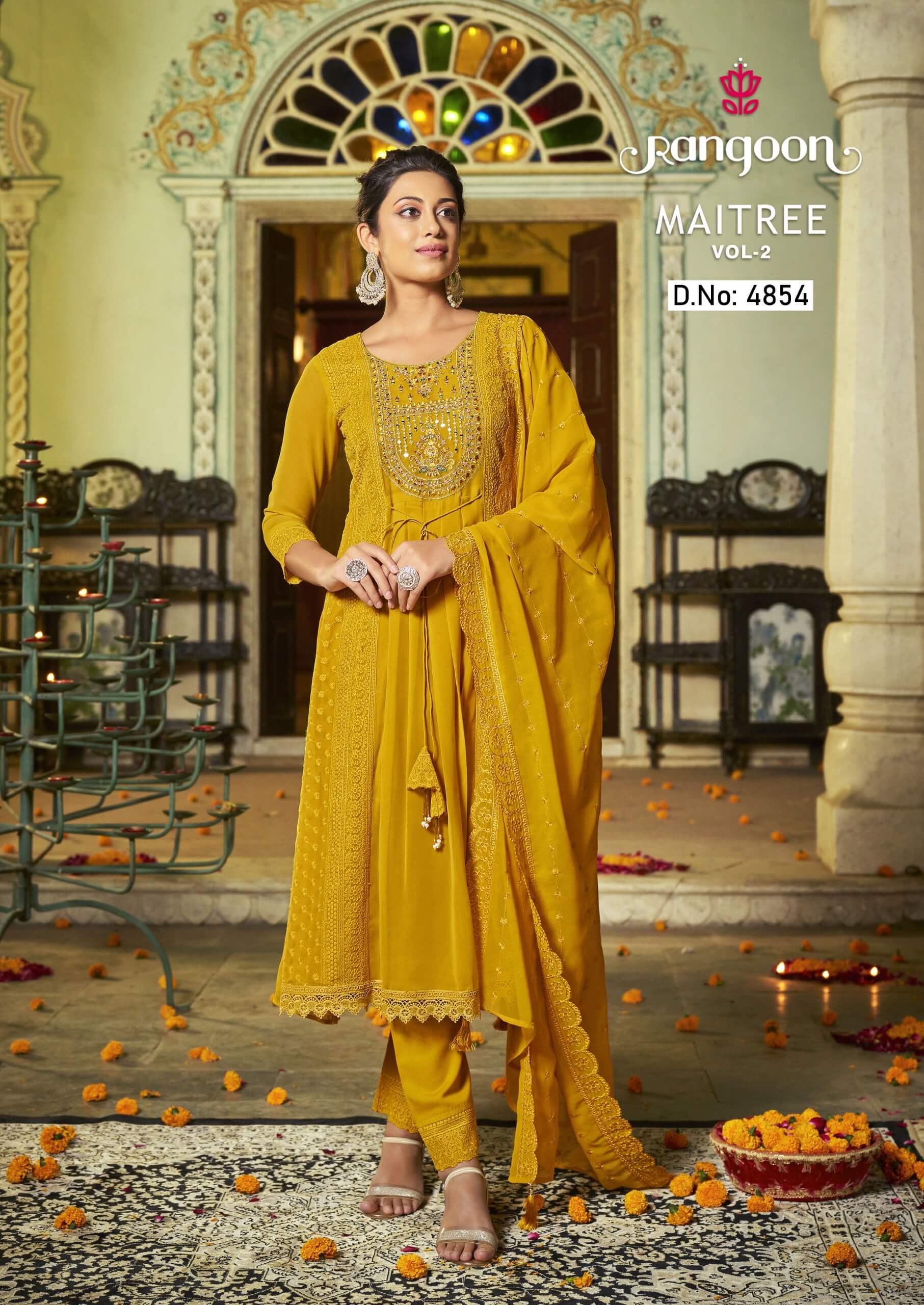 Rangoon Maitree vol 2 Kurti Pant Dupatta Set Catalog in Wholesale, Buy Rangoon Maitree vol 2 Kurti Pant Dupatta Set Full Catalog in Wholesale Price Online From Aarvee Creation