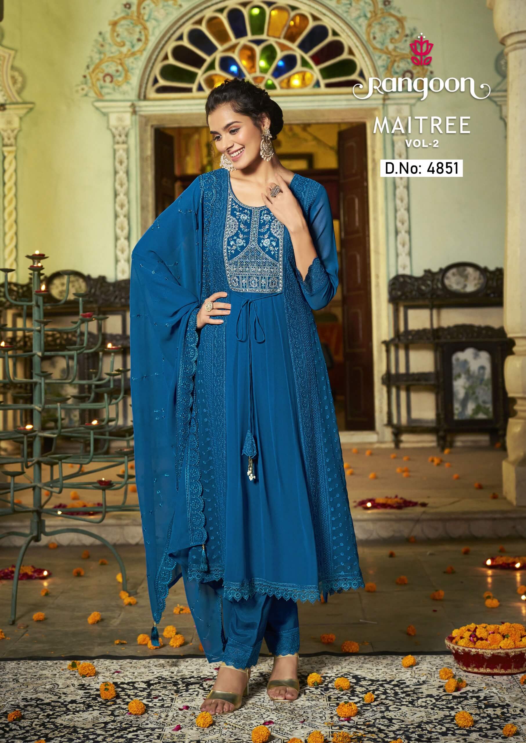 Rangoon Maitree vol 2 Kurti Pant Dupatta Set Catalog in Wholesale, Buy Rangoon Maitree vol 2 Kurti Pant Dupatta Set Full Catalog in Wholesale Price Online From Aarvee Creation