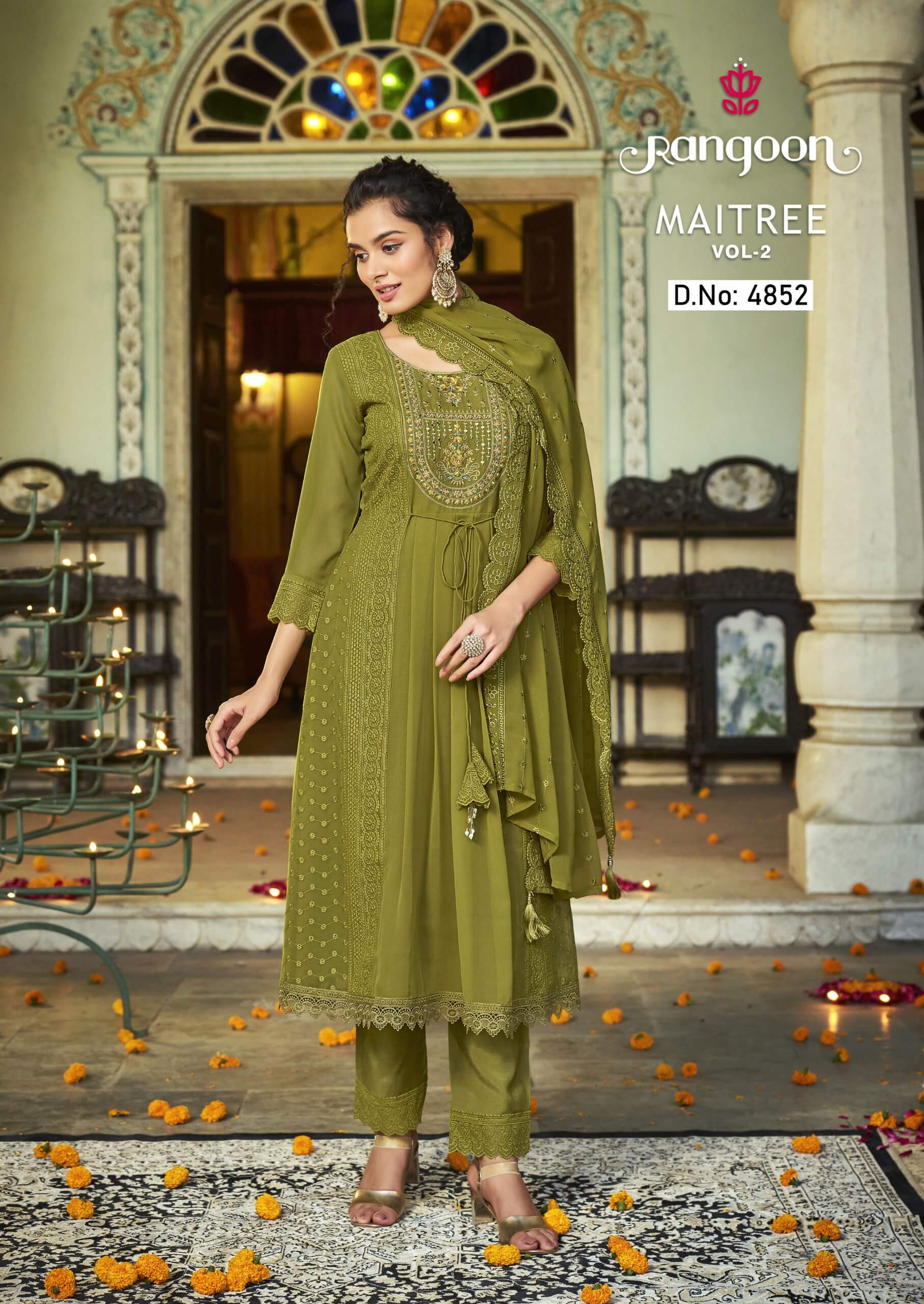 Rangoon Maitree vol 2 Kurti Pant Dupatta Set Catalog in Wholesale, Buy Rangoon Maitree vol 2 Kurti Pant Dupatta Set Full Catalog in Wholesale Price Online From Aarvee Creation