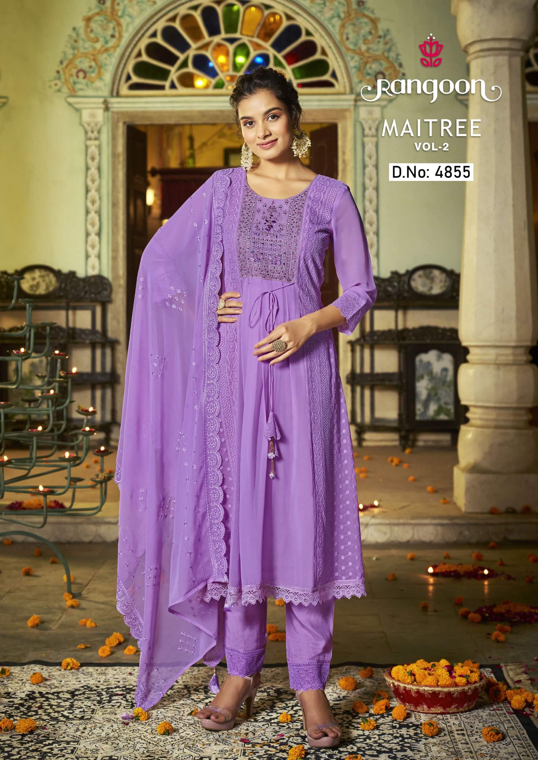 Rangoon Maitree vol 2 Kurti Pant Dupatta Set Catalog in Wholesale, Buy Rangoon Maitree vol 2 Kurti Pant Dupatta Set Full Catalog in Wholesale Price Online From Aarvee Creation