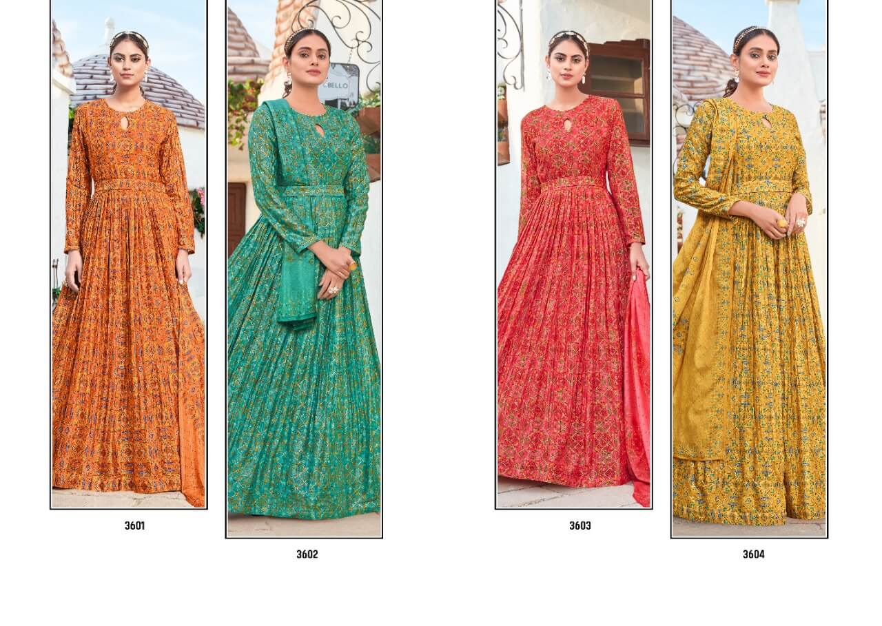 Buy Rangoon Passionate Ladies Gown with Dupatta full Catalog in Wholesale Price 