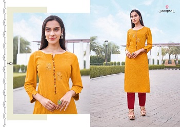 Rangoon Punch Sequence Leriya khatli hand work Rayon Kurtis Wholesale Catalog, Five Designs and colours Wholesale Kurtis Catalog Punch by Rangoon Brand