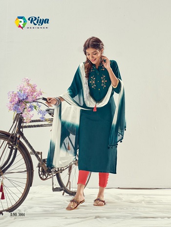 Order Riya Cyclone Heavy Tesla Slub Kurti with Dupatta Collection, Readymade Full Catalog Available at Wholesale Price Online