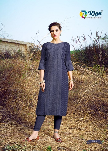 Riya Launches Four Designs Georgette Shifli Work Kurtis Catalog Shifali, Purchase Kurtis in Bulk For Retail Business