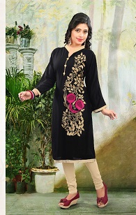 BEAUTIFUL EMBROIDERY WORK COTTON KURTI