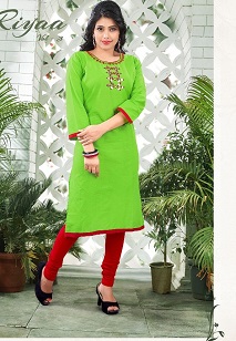 BEAUTIFUL EMBROIDERY WORK COTTON KURTI