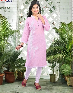 BEAUTIFUL EMBROIDERY WORK COTTON KURTI