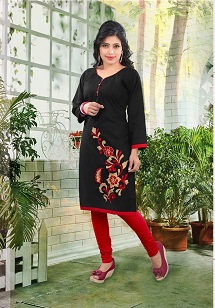 BEAUTIFUL EMBROIDERY WORK COTTON KURTI