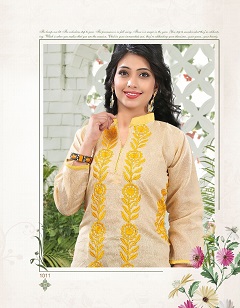 BEAUTIFUL EMBROIDERY WORK COTTON KURTI