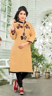 BEAUTIFUL EMBROIDERY WORK COTTON KURTI