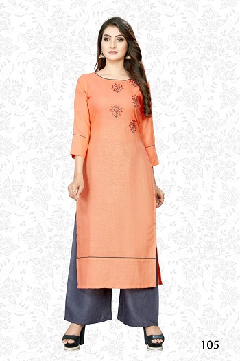 Ruby Cotton Kurtis With Slub Cotton Plazzo Fabric bunch in wholesale, Purchase low price range kurtis plazzo pair in wholesaler price online