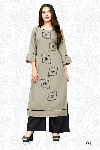 Ruby Cotton Kurtis With Slub Cotton Plazzo Fabric bunch in wholesale, Purchase low price range kurtis plazzo pair in wholesaler price online