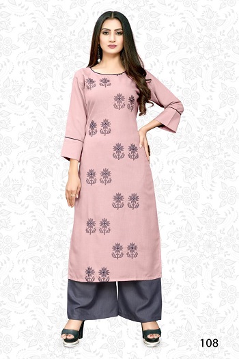 Ruby Cotton Kurtis With Slub Cotton Plazzo Fabric bunch in wholesale, Purchase low price range kurtis plazzo pair in wholesaler price online