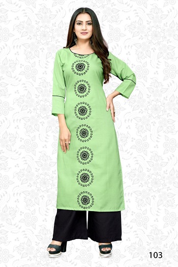 Ruby Cotton Kurtis With Slub Cotton Plazzo Fabric bunch in wholesale, Purchase low price range kurtis plazzo pair in wholesaler price online