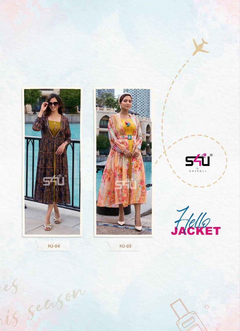 S4u Hello Jacket vol 9 Kurtis with Jacket Catalog in Wholesale Price, Buy S4u Hello Jacket vol 9 Kurtis with Jacket Full Catalog in Wholesale Price Online From Aarvee Creation