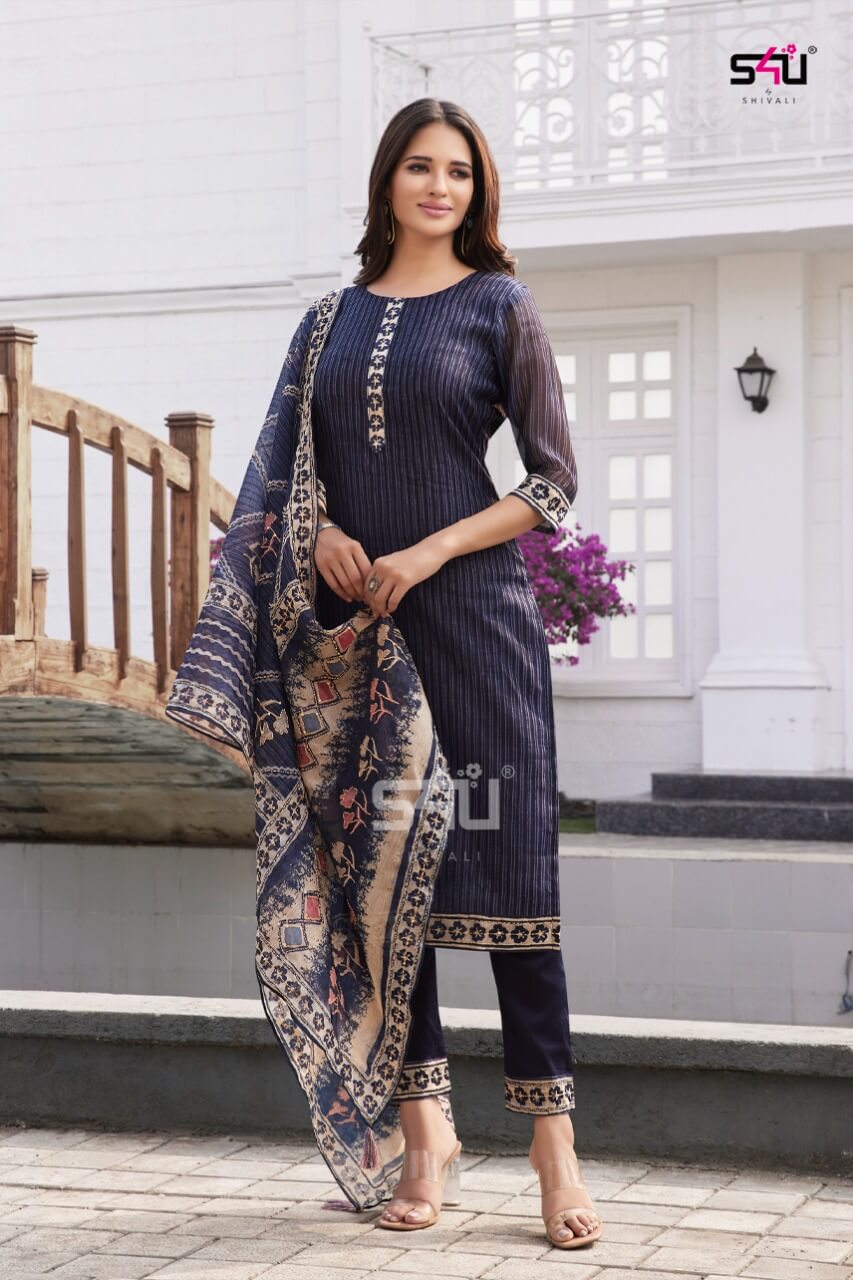 S4u Kantha Aasam Silk Salwar Kameez Catalog in Wholesale