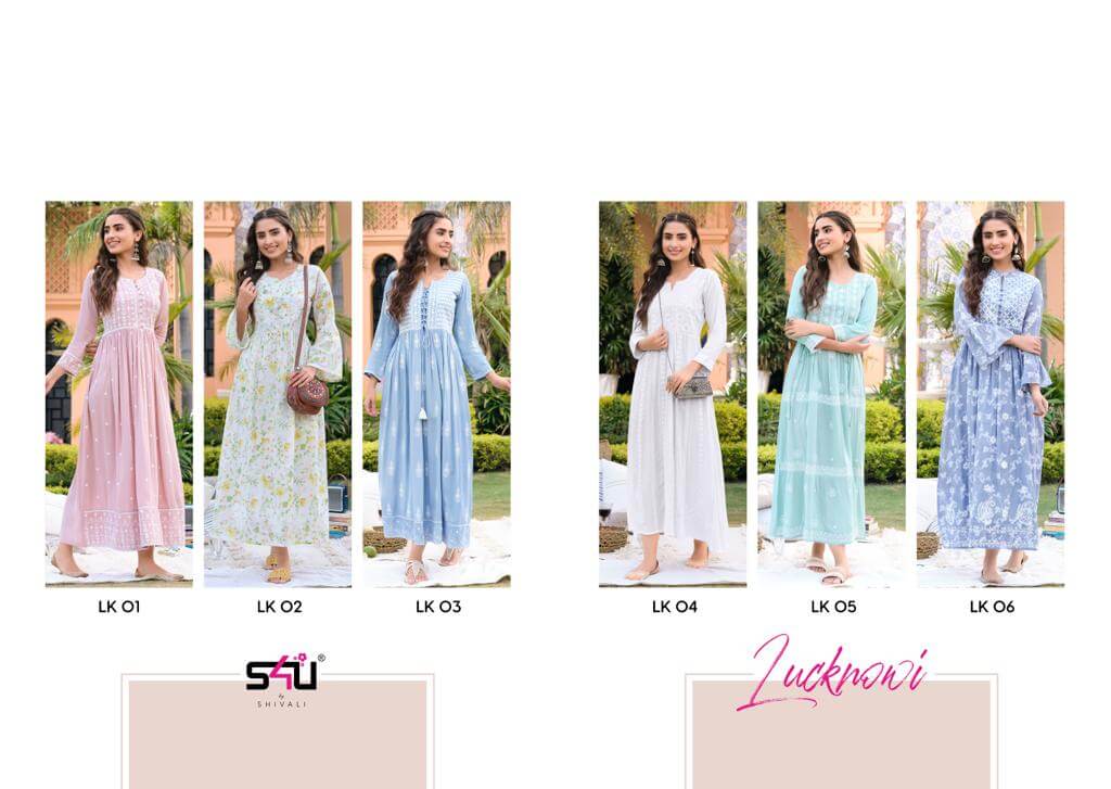 S4U Luckhnowi Gown Style Kurtis Catalog