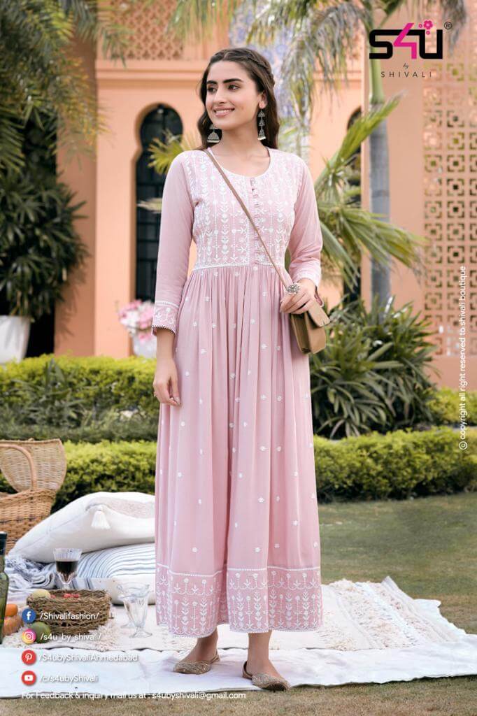 S4U Luckhnowi Gown Style Kurtis Catalog, Buy Full Catalog of s4u Luckhnowi Gown Style Kurtis in Wholesale Price