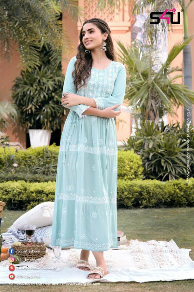 S4U Luckhnowi Gown Style Kurtis Catalog, Buy Full Catalog of s4u Luckhnowi Gown Style Kurtis in Wholesale Price