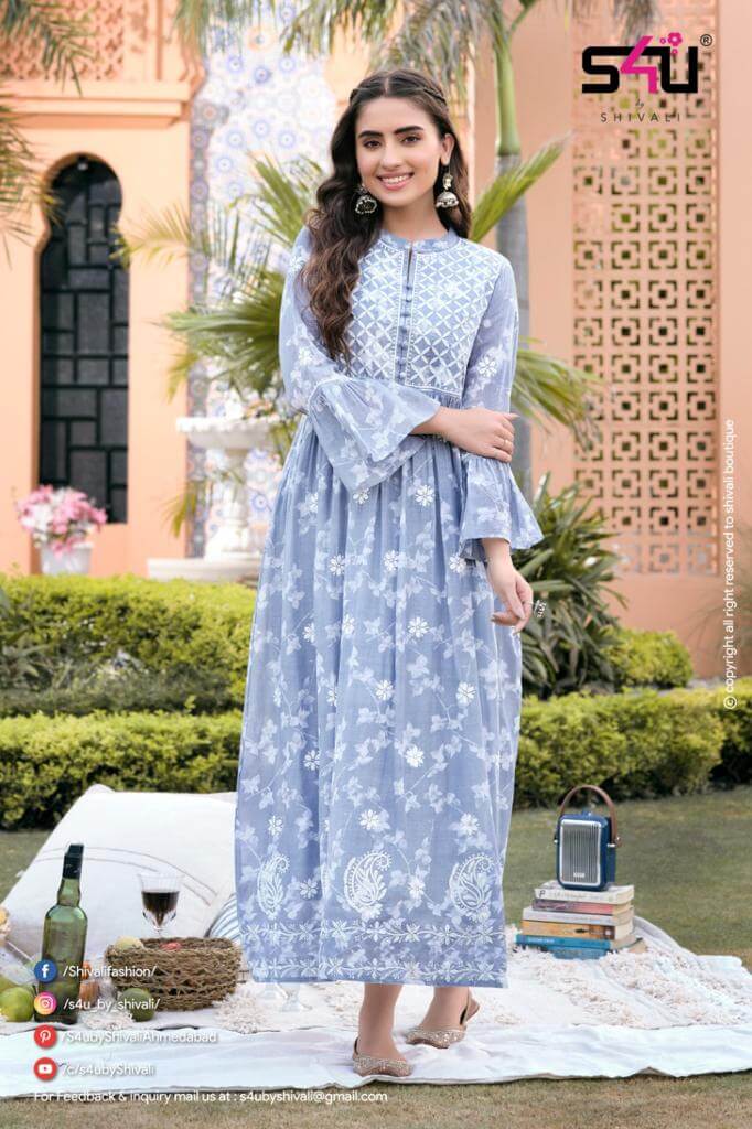 S4U Luckhnowi Gown Style Kurtis Catalog, Buy Full Catalog of s4u Luckhnowi Gown Style Kurtis in Wholesale Price