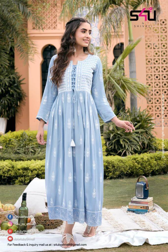 S4U Luckhnowi Gown Style Kurtis Catalog, Buy Full Catalog of s4u Luckhnowi Gown Style Kurtis in Wholesale Price