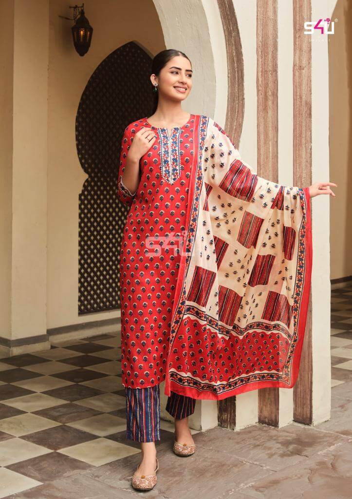 S4u Rabta Cotton Kurti Pant Dupatta Set Catalog, Buy S4u Rabta Cotton Kurti Pant Dupatta Set Full Catalog in Wholesale Price Online