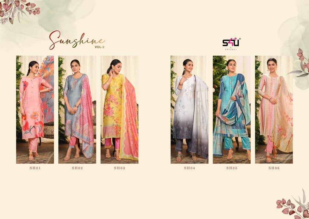 S4u Sunshine vol 2 Kurti Pant Dupatta Set Catalog, Buy S4u Sunshine vol 2 Kurti Pant Dupatta Set Full Catalog at Wholesale Price Online