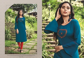 Poshak vol 2 Viscose Fabric Hand Work Kurtis Catalog by Shubh Nx, Purchase Hand Work Kurtis Catalog Poshak vol 2 for business in bulk price