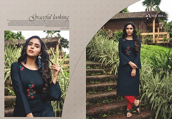 Poshak vol 2 Viscose Fabric Hand Work Kurtis Catalog by Shubh Nx, Purchase Hand Work Kurtis Catalog Poshak vol 2 for business in bulk price