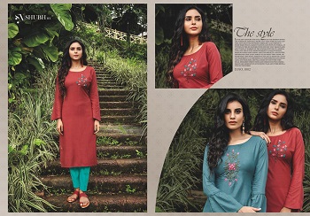 Poshak vol 2 Viscose Fabric Hand Work Kurtis Catalog by Shubh Nx, Purchase Hand Work Kurtis Catalog Poshak vol 2 for business in bulk price