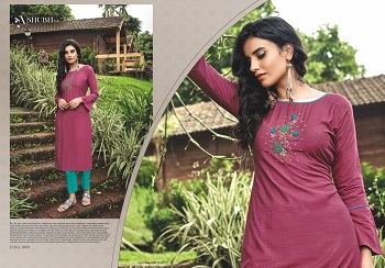 Poshak vol 2 Viscose Fabric Hand Work Kurtis Catalog by Shubh Nx, Purchase Hand Work Kurtis Catalog Poshak vol 2 for business in bulk price