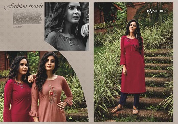 Poshak vol 2 Viscose Fabric Hand Work Kurtis Catalog by Shubh Nx, Purchase Hand Work Kurtis Catalog Poshak vol 2 for business in bulk price