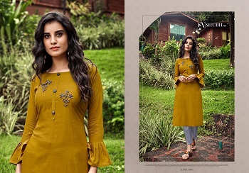 Poshak vol 2 Viscose Fabric Hand Work Kurtis Catalog by Shubh Nx, Purchase Hand Work Kurtis Catalog Poshak vol 2 for business in bulk price