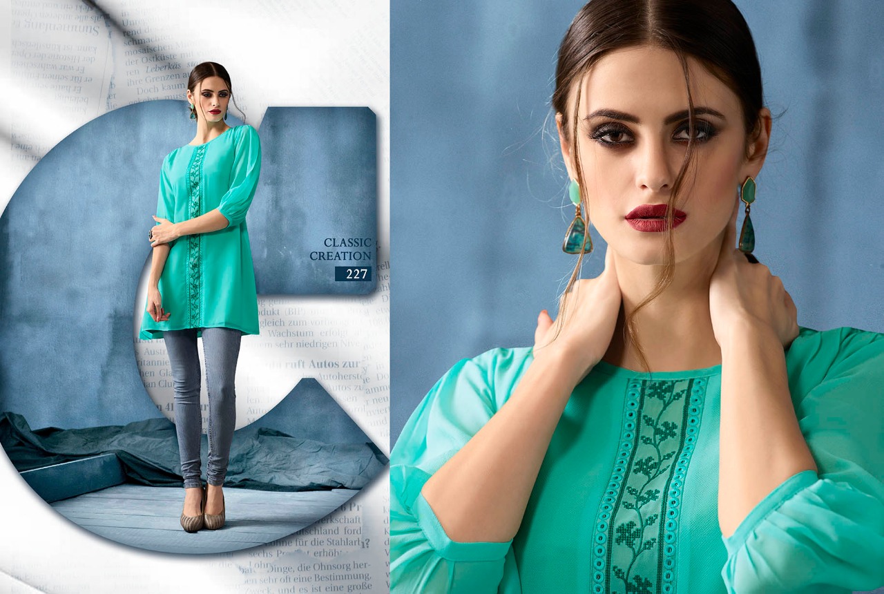 SILKY SOFT EMBROIDERED TOPS WITH INNER