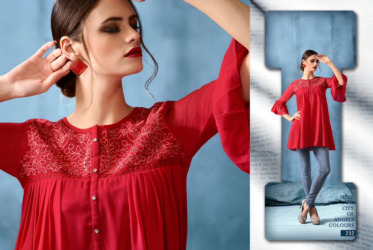 SILKY SOFT EMBROIDERED TOPS WITH INNER