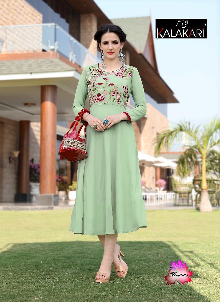 KALAKARI NX FOX GEORGETTE DISIGNER FULL GHERA KURTIS CATALOG