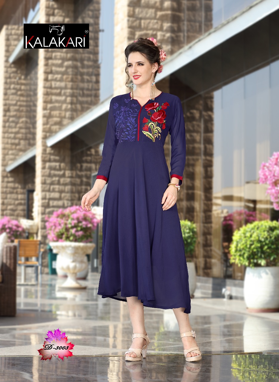 KALAKARI NX FOX GEORGETTE DISIGNER FULL GHERA KURTIS CATALOG