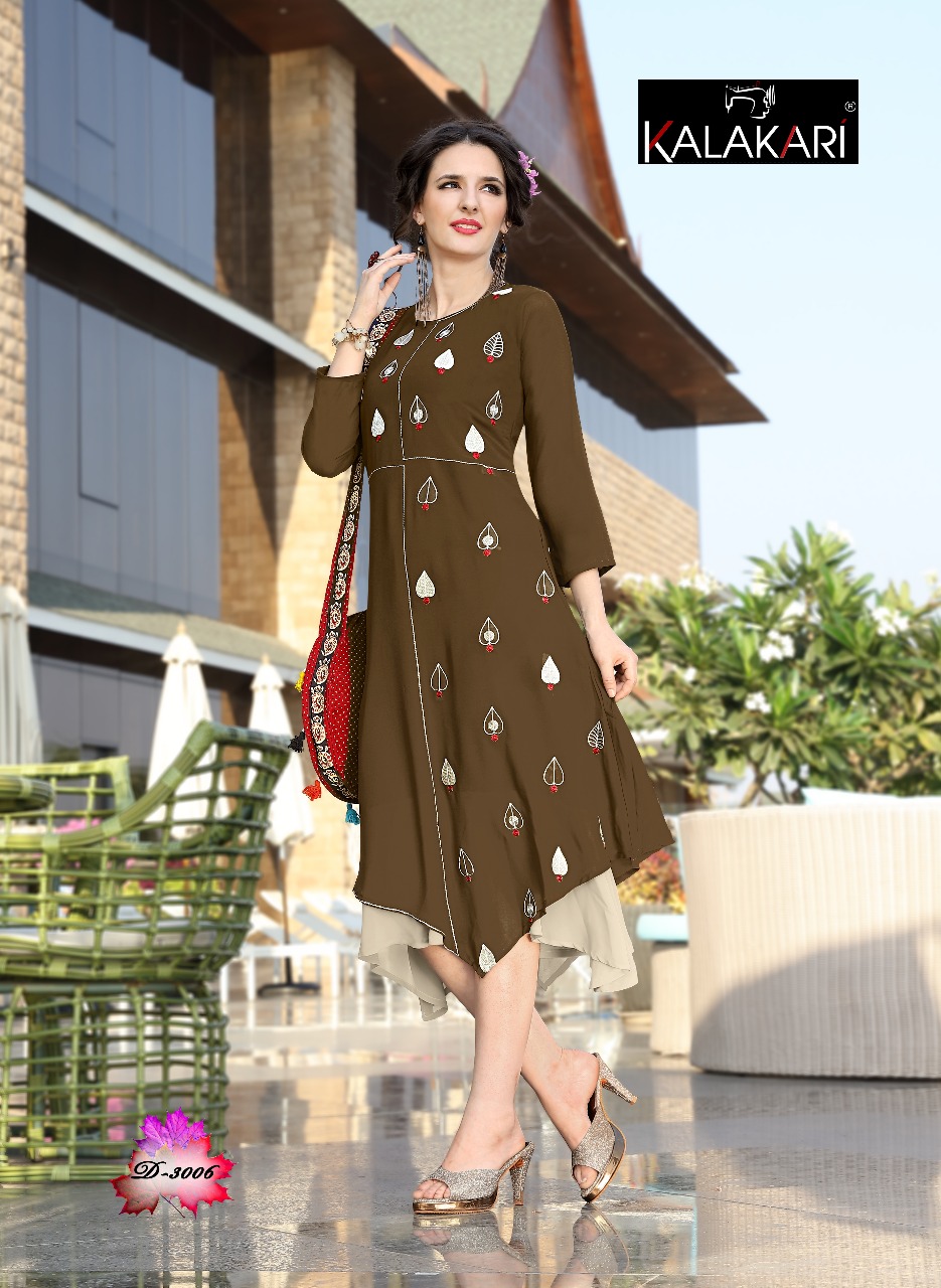 KALAKARI NX FOX GEORGETTE DISIGNER FULL GHERA KURTIS CATALOG