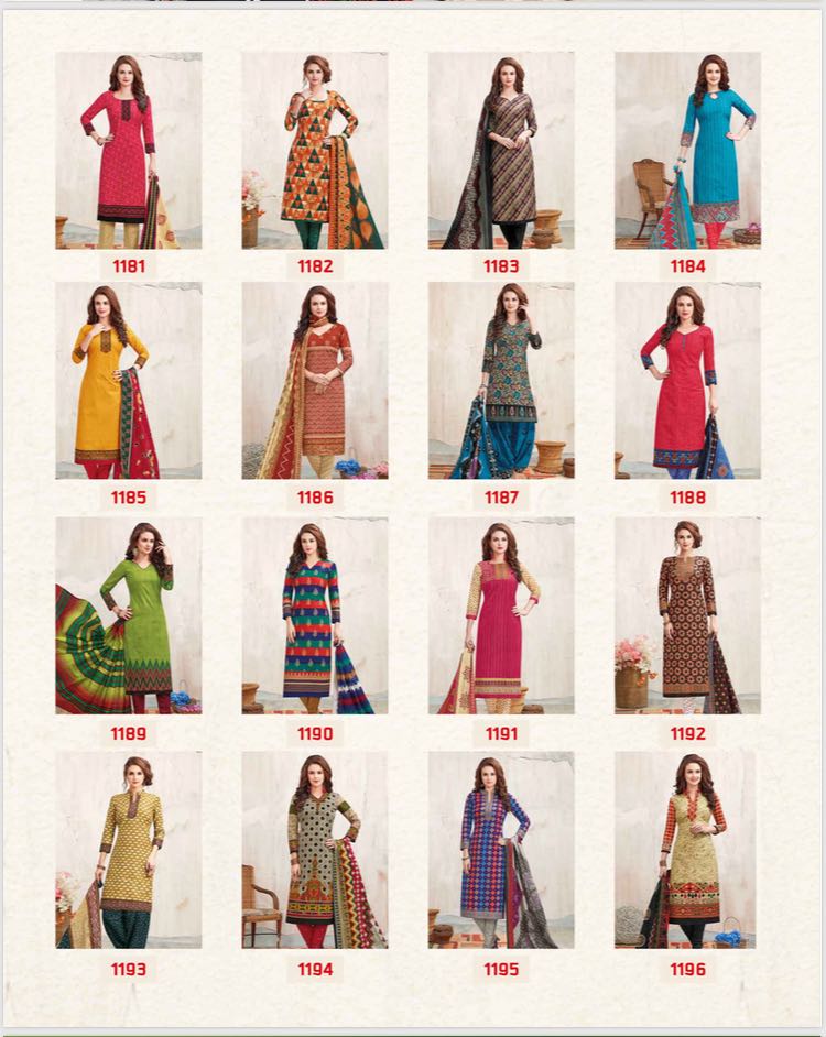 BALAJI SPARK VOL 6 COTTON DRESS MATERIAL WITH COTTON DUPATTA