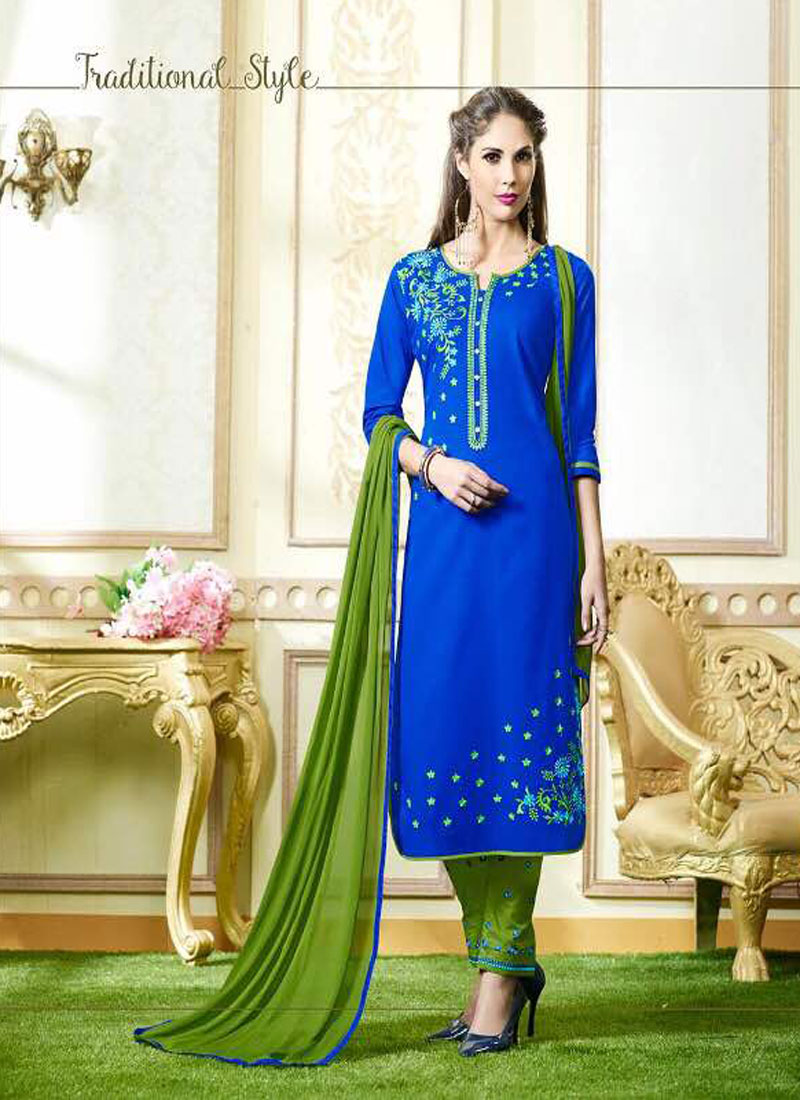 NEW STYLE BEAUTIFUL UNSTITCHED EMBROIDERED SUIT WITH DUPATTA