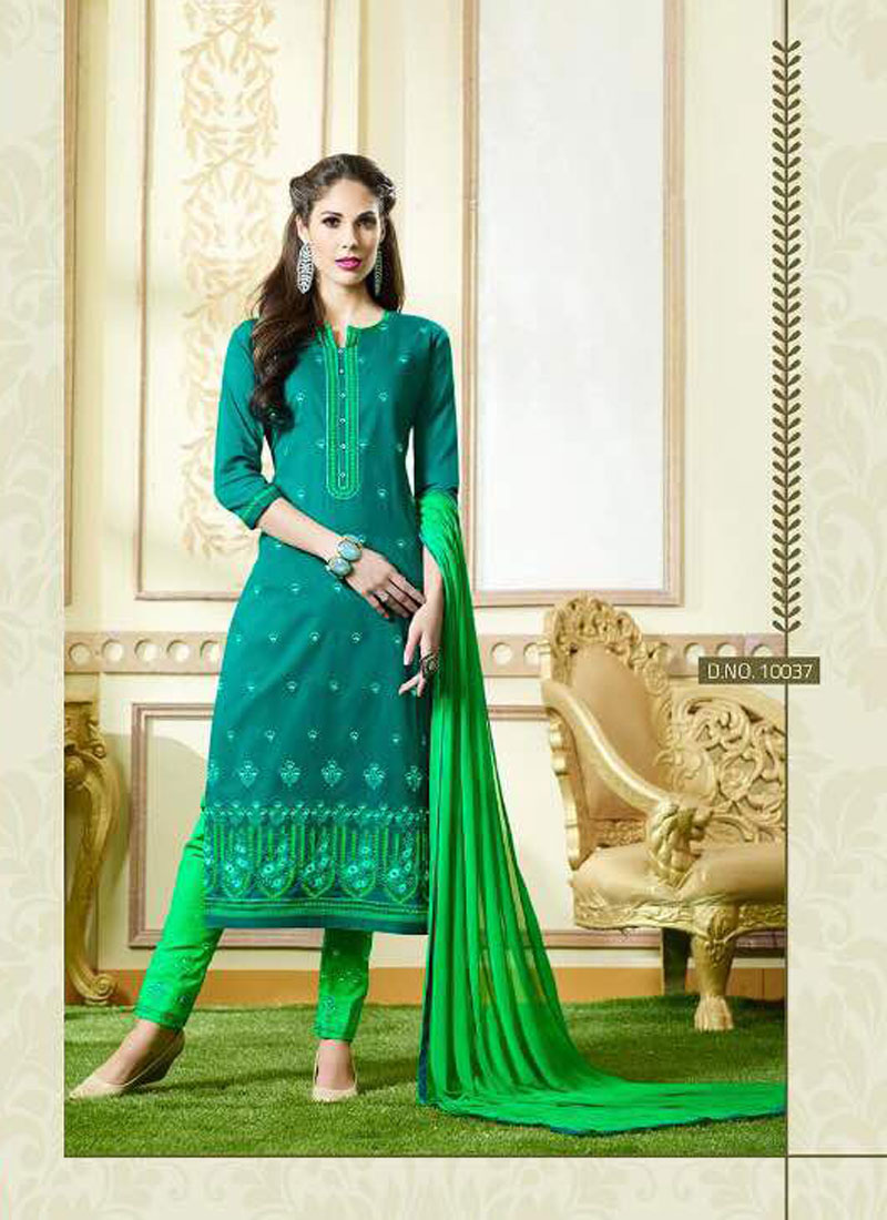 NEW STYLE BEAUTIFUL UNSTITCHED EMBROIDERED SUIT WITH DUPATTA