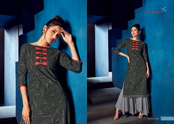 Zoya Volume 1 Cotton Kurtis Wholesale Catalog by Surya Jyoti, Purchase 10 Designs and colors kurti bunch zoya by Suryajyoti brand, Cotton Printed Ladies Kurtis Catalogue Zoya Vol 1