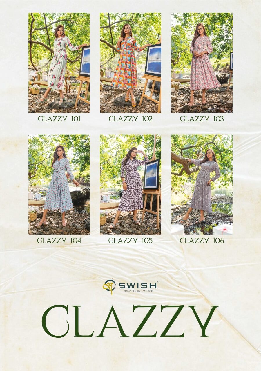 Swish Clazzy Printed Gown Style Kurti Catalog in Wholesale, Buy Swish Clazzy Printed Gown Style Kurti Full Catalog in Wholesale Price Online From Vadodara, Gujarat