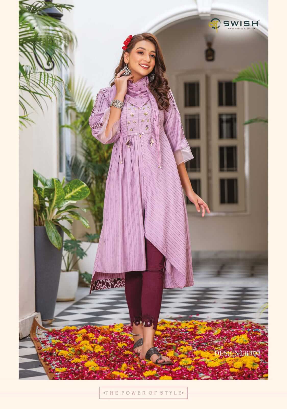 Swish Designer Kurti Pant Dupatta Catalog in Wholesale, Buy Swish Designer Rich Liva Viscose Fabrics Kurtis with pant and Dupatta Catalog in Wholesale Rate Online From Aarvee Creation, Vadodara, Surat