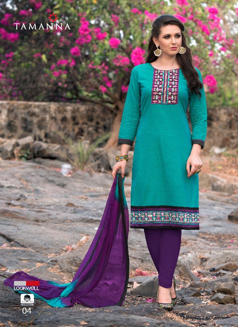 NEW STYLE BEAUTIFUL UNSTICHED EMBROIDERED WORK WITH PURE COTTON SUIT WITH DUPATTA