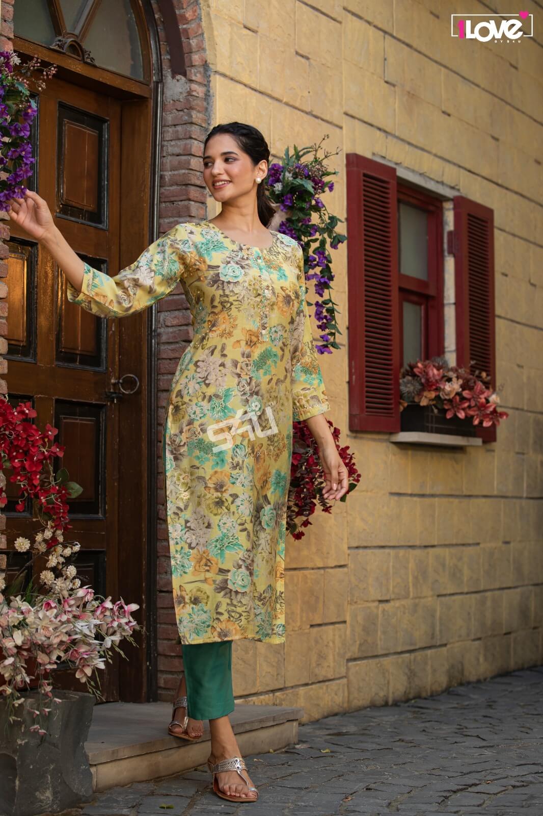 S4U Gold Straight Cut Kurtis Wholesale Catalog Online