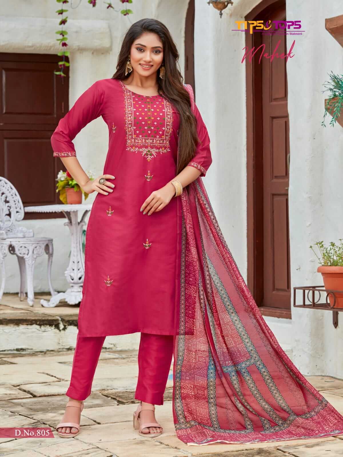 Tips and Tops Mahek vol 8 Viscose Silk Salwar Suit Catalog, Buy Tips and Tops Mahek volume 8 Salwar Suits Catalog in Wholesale Online at Manufacturer Rate